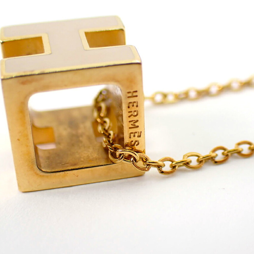 HERMES H-Cube Gold x Greige Necklace - Picture 8 of 10